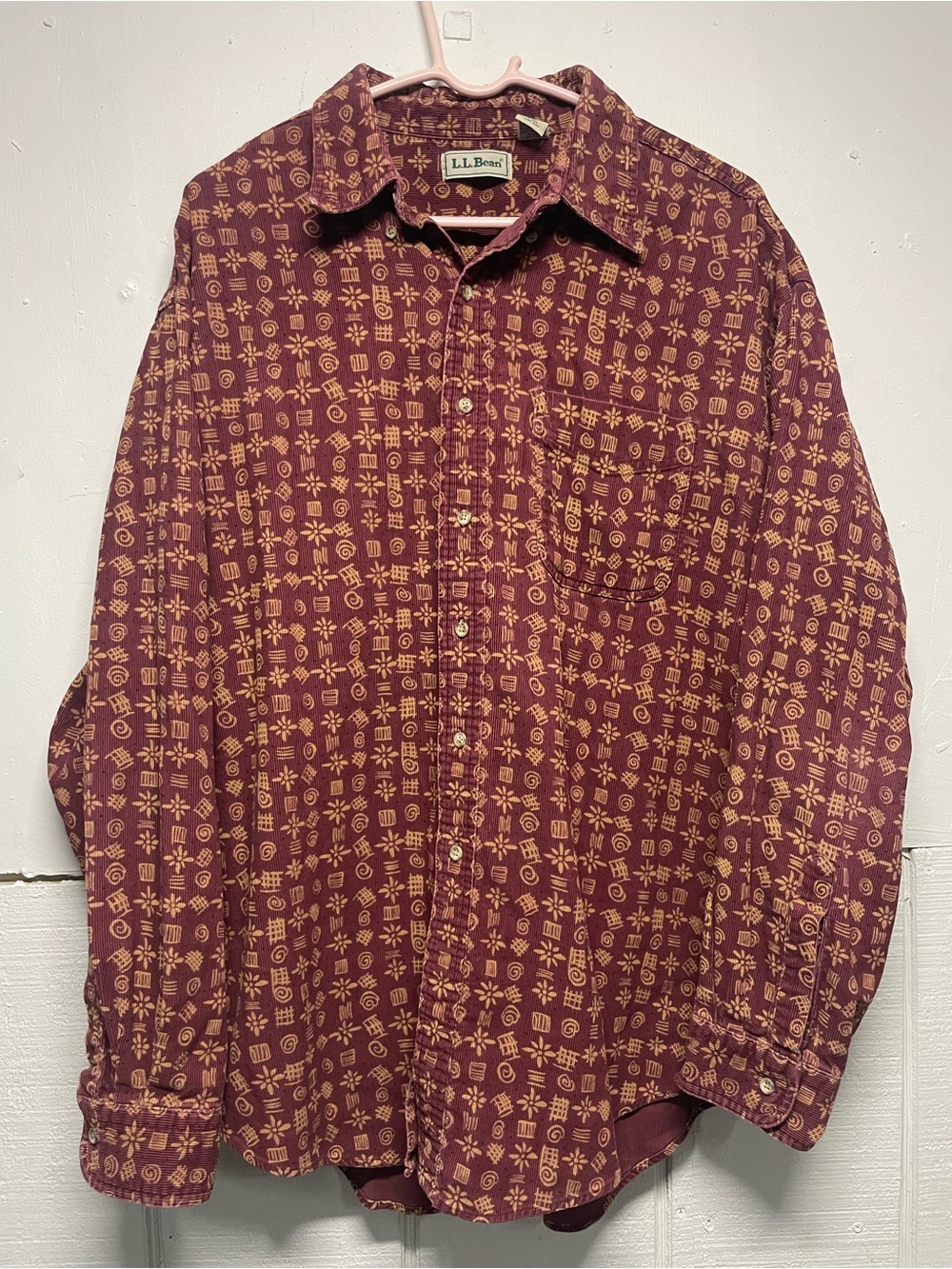 Vintage LL BEAN CORDUROY BUTTON UP T SHIRT